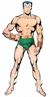 Открытки с морским супергероем Нэмором из комиксов Марвел.  