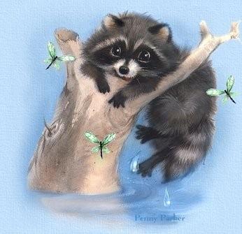 Открытки с енотами скачать бесплатно. Открытки с енотами gif.