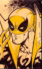 Открытки с Железным Кулаком Денни Рэндом из комиксов Марвел.