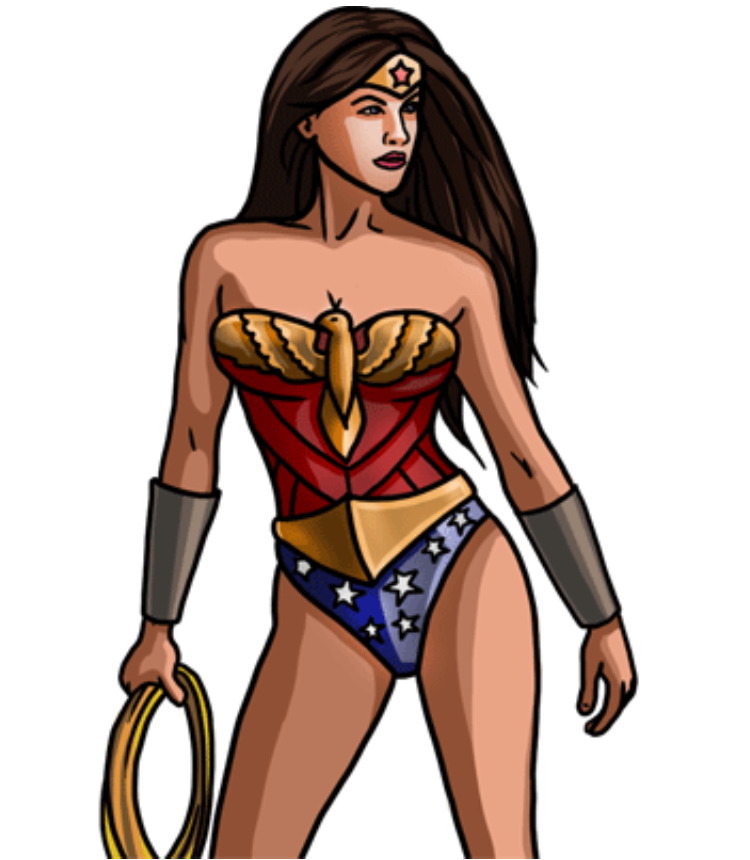 Открытки с Чудо Женщиной скачать бесплатно. Открытки с Чудо Женщиной онлайн.