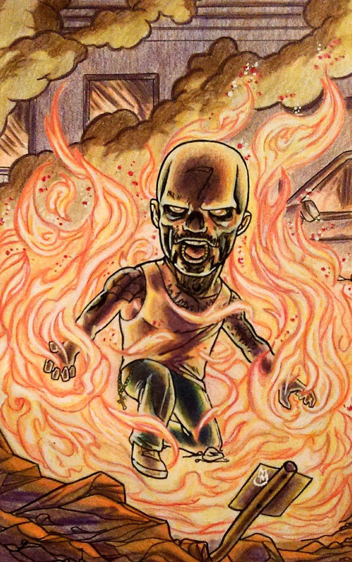 Открытки с Эль Диабло из Отряда Самоубийц. Открытки с Эль Диабло скачать.