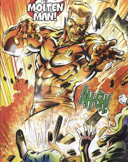 Открытки с Расплавленным Человеком из комиксов Вселенной Марвел.