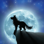 Открытки с Луной в ночном небе скачать бесплатно. Открытки с Луной gif.