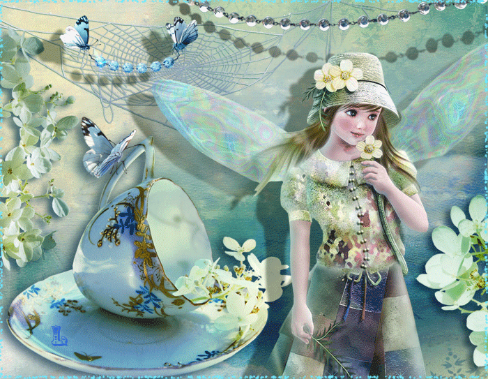 Открытки с феями gif. Анимационные открытки с феями.