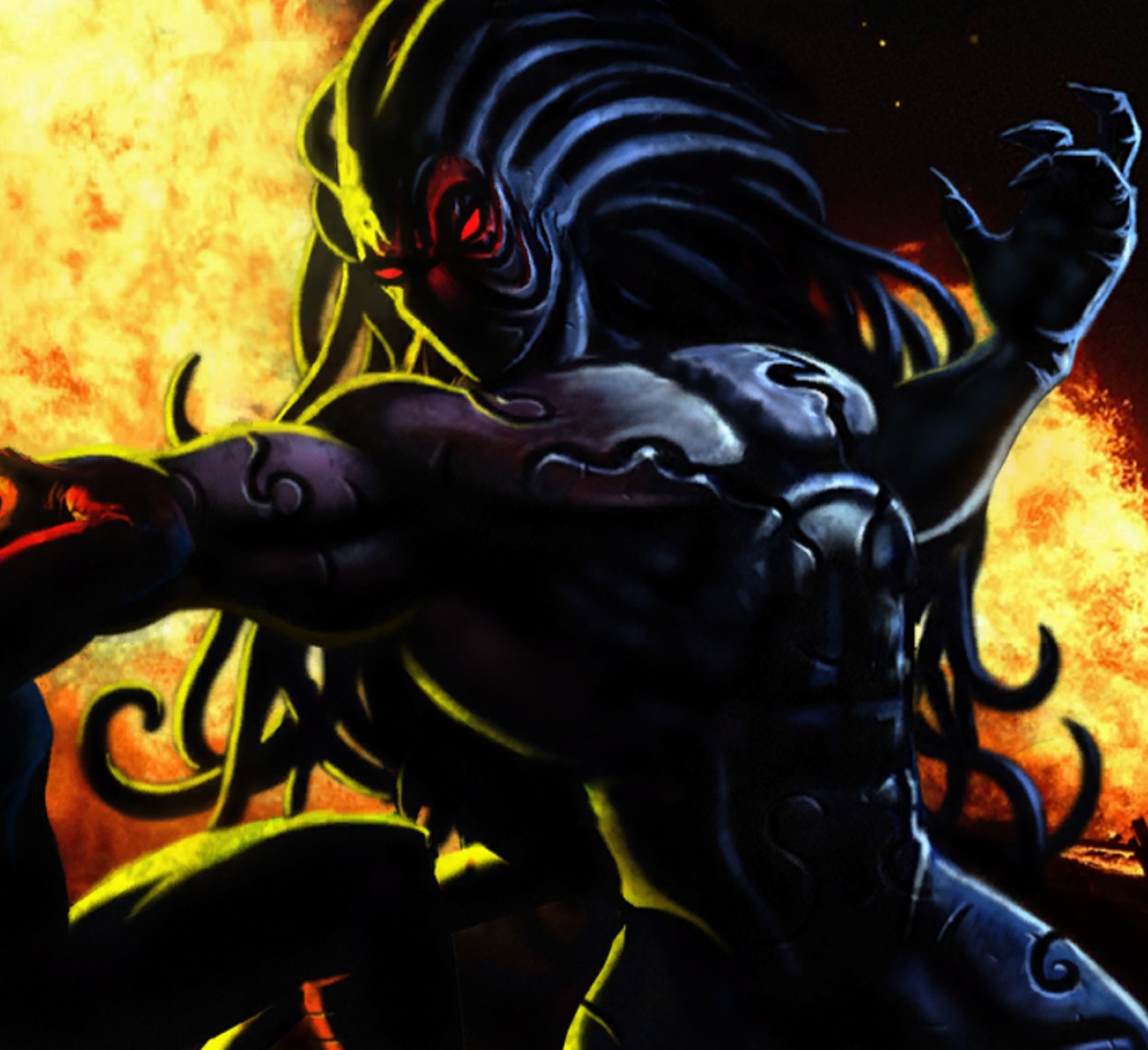 Открытки с Блэкхартом суперзлодеем из комиксов Вселенной Марвел.