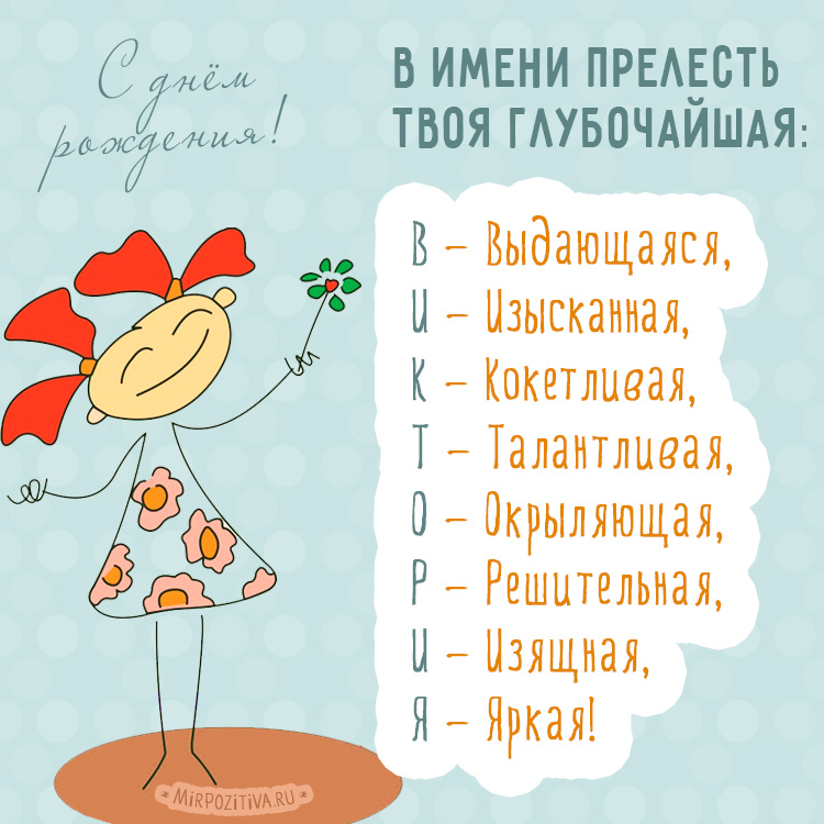 Открытки с именем Виктория скачать бесплатно. Открытки с именем Виктория с ан...