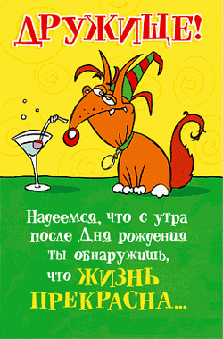 Скачать бесплатно открытки с днём рождения друг с анимациями. 