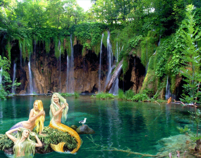 Фантастические открытки с русалками. Открытки с русалками gif.