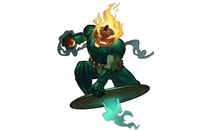 Открытки с Джеком - Фонарём врагом Человека Паука из комиксов.