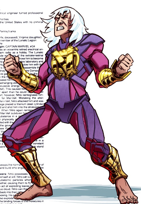 Открытки с Нитро суперзлодеем из комиксов Вселенной Марвел.