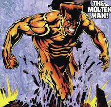 Открытки с Расплавленным Человеком из комиксов Вселенной Марвел.