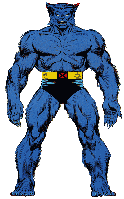 Открытки со Зверем из Людей Икс. Открытки со Зверем по комиксам.