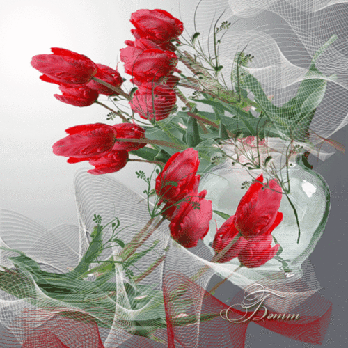 Открытки с красными тюльпанами скачать. Открытки с красными тюльпанами с аним...