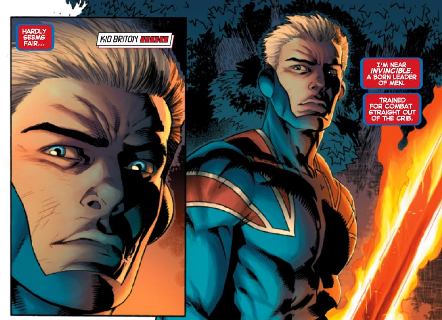 Открытки с Капитаном Британией из комиксов Марвел скачать.   