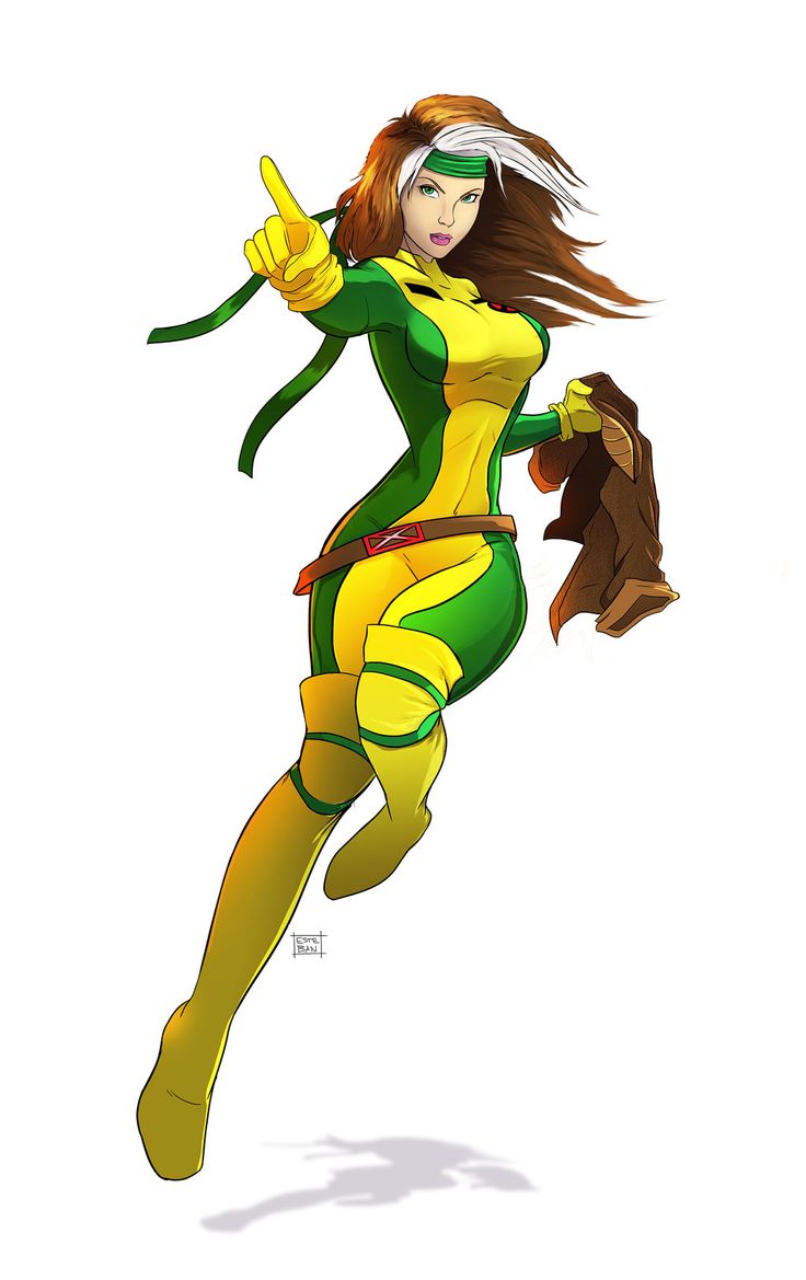 Открытки с Роуг из комиксов про Людей Икс Вселенной Марвел. 