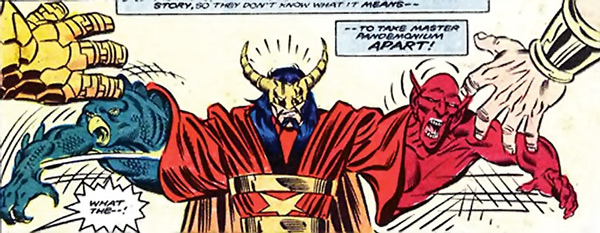Открытки с Мастером Пандемониумом из комиксов Вселенной Марвел.