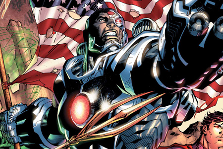 Открытки с Киборгом из Лиги Справедливости скачать бесплатно.