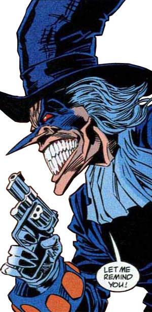 Открытки с Счетоводом злодеем из Вселенной ДС и врагом Бетмэна.