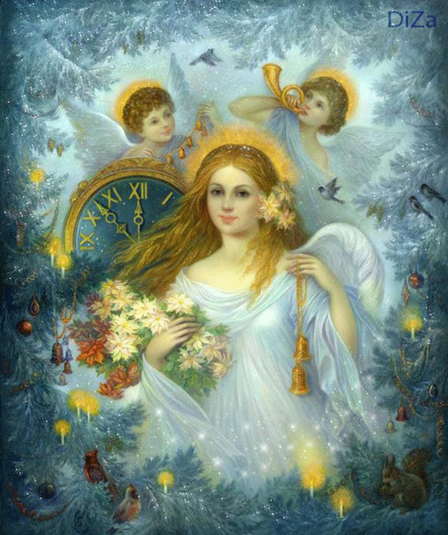 Открытки с ангелами gif. Скачать бесплатно Открытки с ангелами.