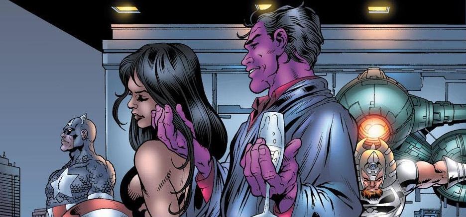 Открытки с Пурпурным Человеком злодеем из комиксов Марвел.  