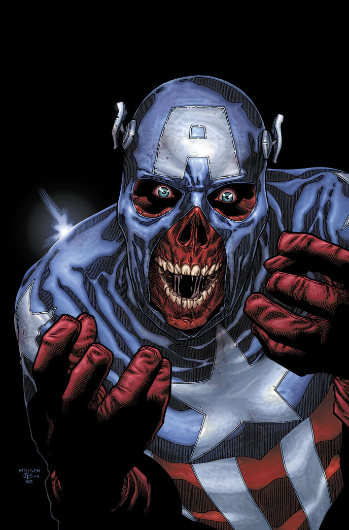 Открытки с Красным Черепом Иоганном Шмидтом из комиксов Марвел.