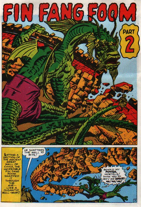 Открытки с Фин Фанг Фумом водным монстром из комиксов Марвел.