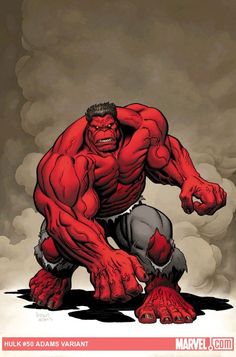 Открытки с Красным Халком из Вселенной комиксов Марвел скачать.