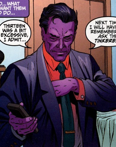 Открытки с Пурпурным Человеком злодеем из комиксов Марвел.  