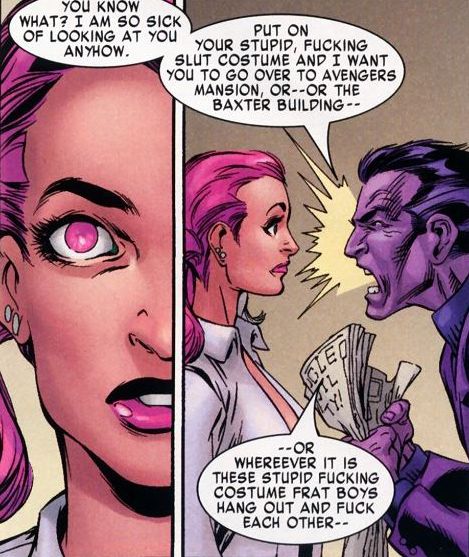 Открытки с Пурпурным Человеком злодеем из комиксов Марвел.  