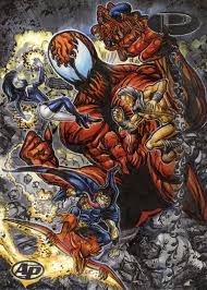 Открытки с Карнажем из комиксов Вселенной Марвел про Спайдермэна.