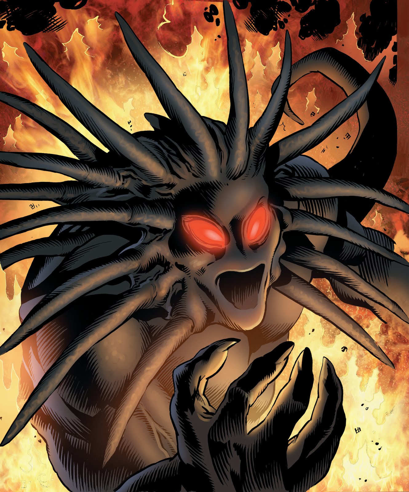 Открытки с Блэкхартом суперзлодеем из комиксов Вселенной Марвел.