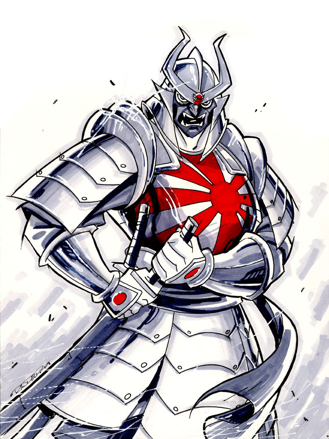 Открытки с Серебряным Самураем из комиксов Вселенной Марвел.