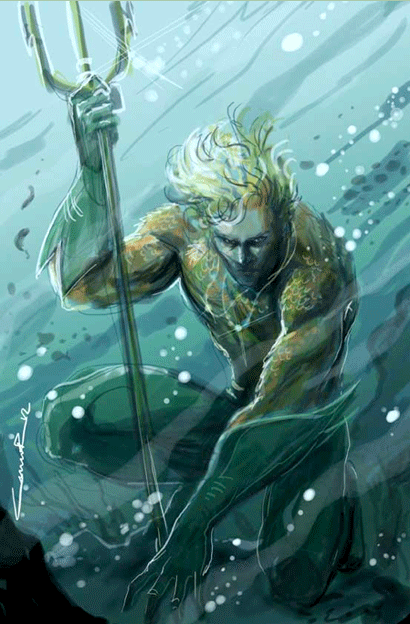 Открытки с Акваменом по комиксам. Открытки с Акваменом скачать бесплатно.