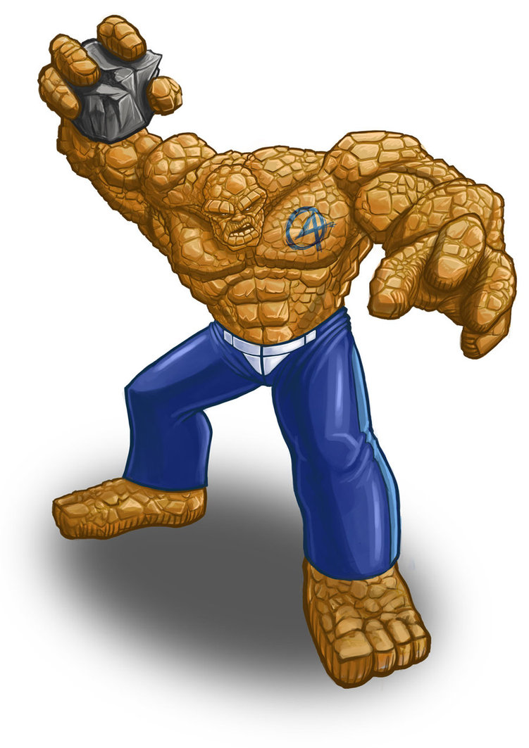 Открытки с Существом из Фантастической Четверки Вселенной Марвел.