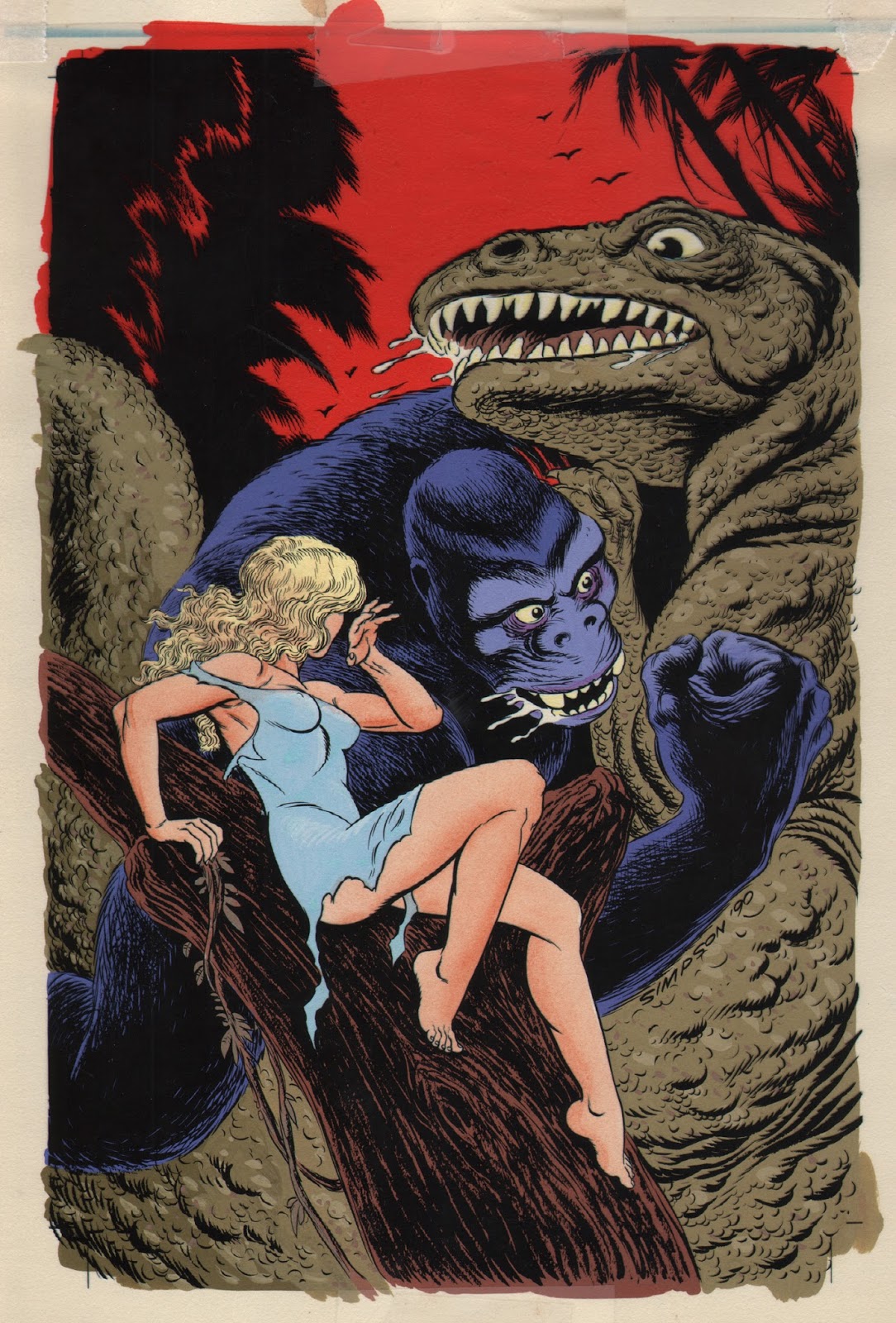 Открытки с Кинг - Конгом скачать бесплатно по комиксам Марвел.