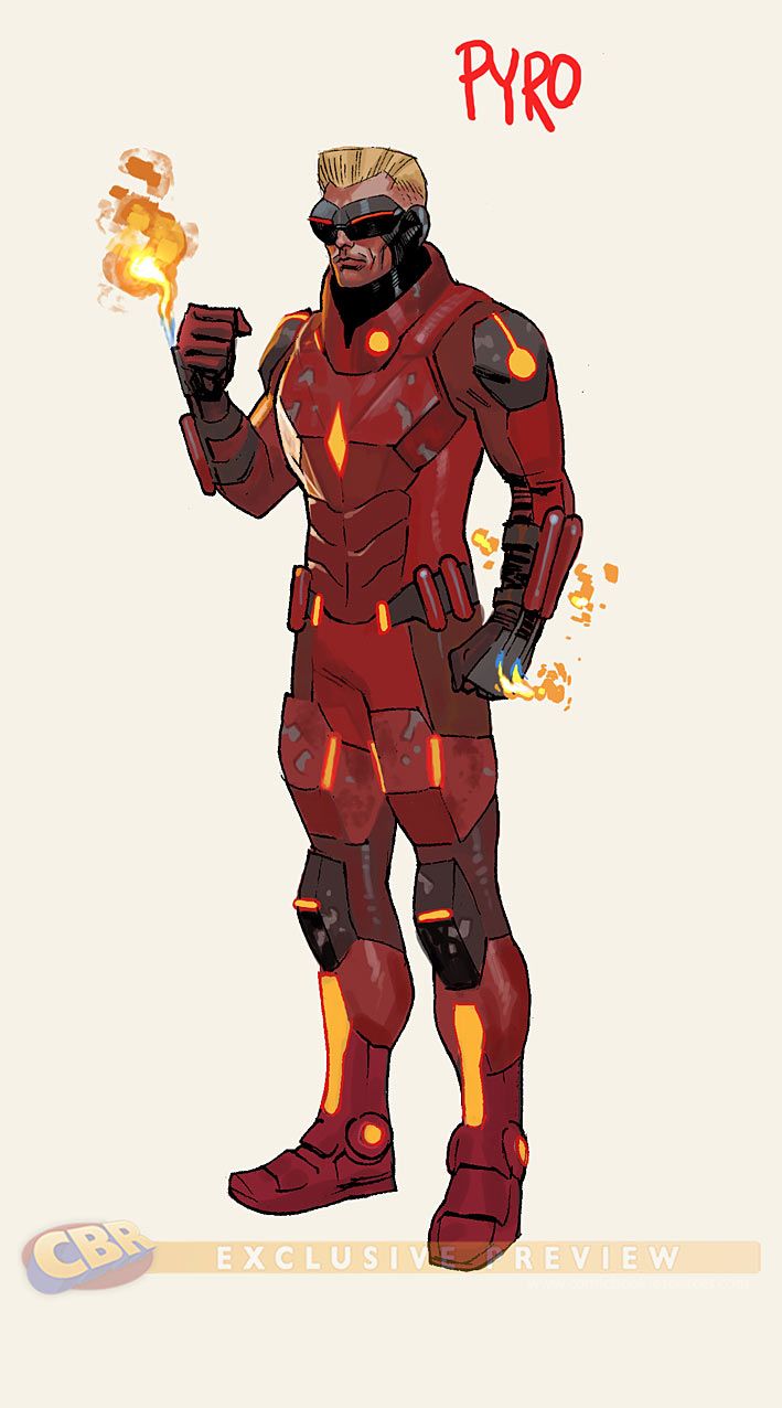 Открытки с Пиро по комиксам Марвел. Открытки с Пиро скачать.