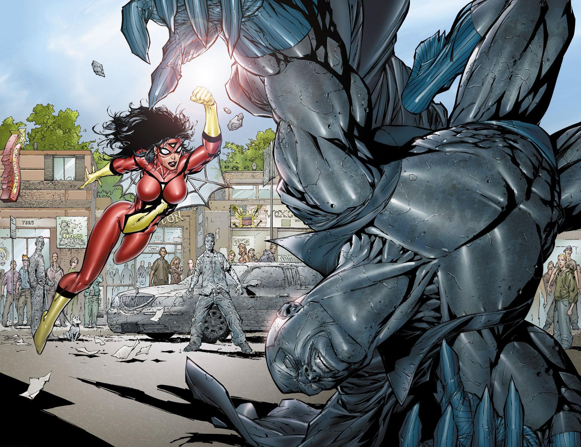 Открытки с Серой Горгульей суперзлодеем из комиксов Марвел. 