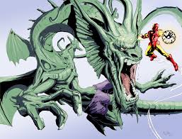 Открытки с Фин Фанг Фумом водным монстром из комиксов Марвел.