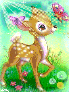 Открытки с Оленёнком Бэмби скачать бесплатно. Открытки с Оленёнком Бэмби онлайн.