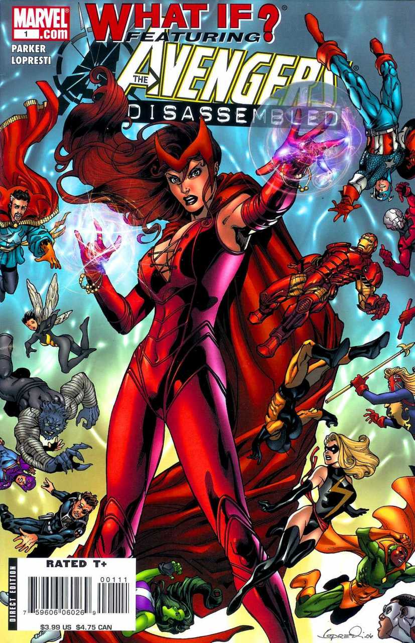 Открытки с Алой Ведьмой из комиксов Вселенной Марвел скачать.