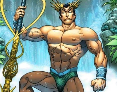 Открытки с морским супергероем Нэмором из комиксов Марвел.  