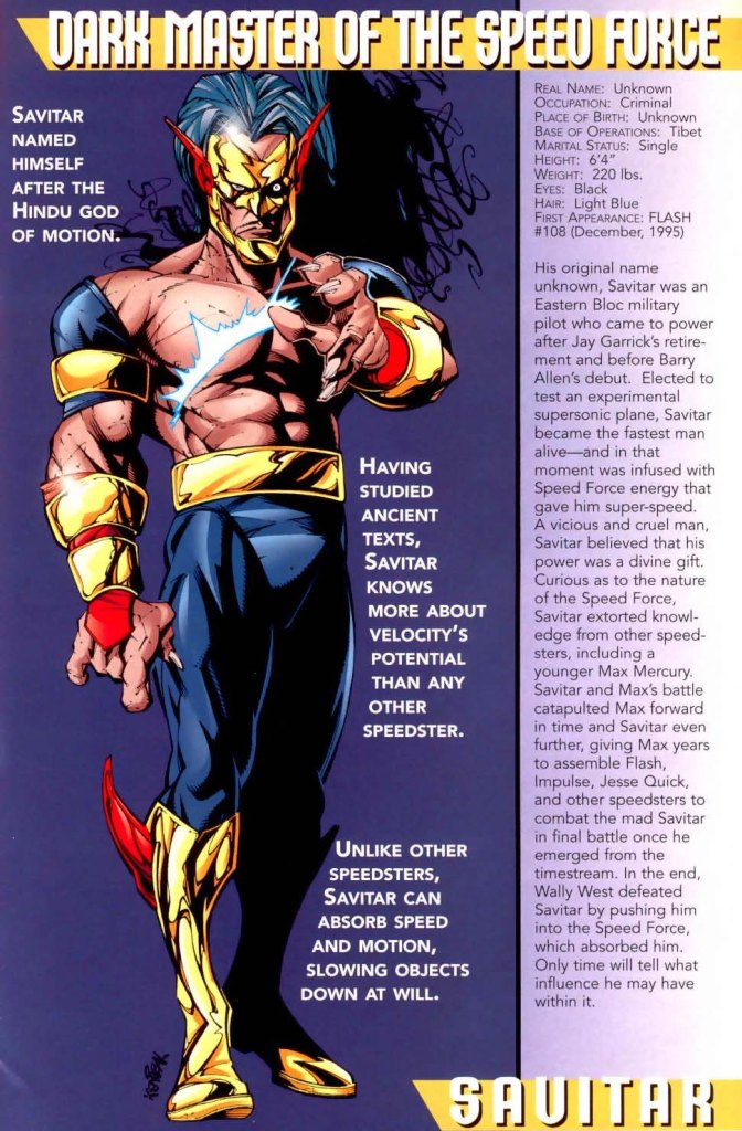 Открытки с Савитаром из комиксов Вселенной ДС скачать бесплатно.