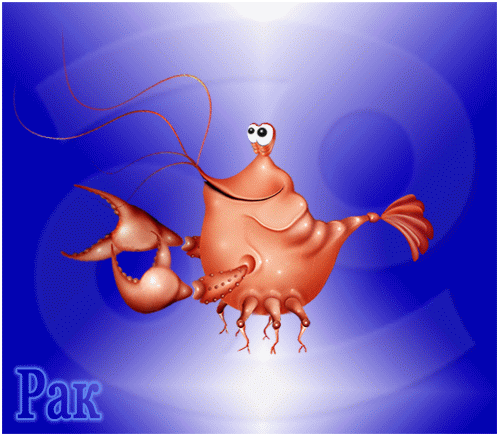  Открытки знак зодиака Рак gif. Скачать бесплатно открытки знак зодиака Рак.