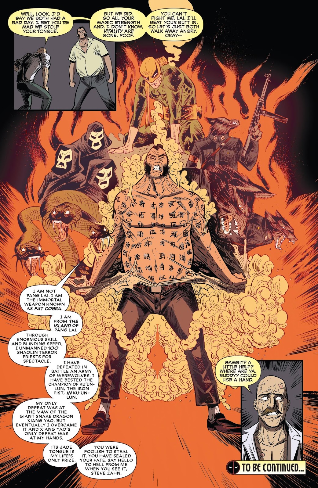 Открытки с Толстой Коброй суперзлодеем из комиксов Марвел.   