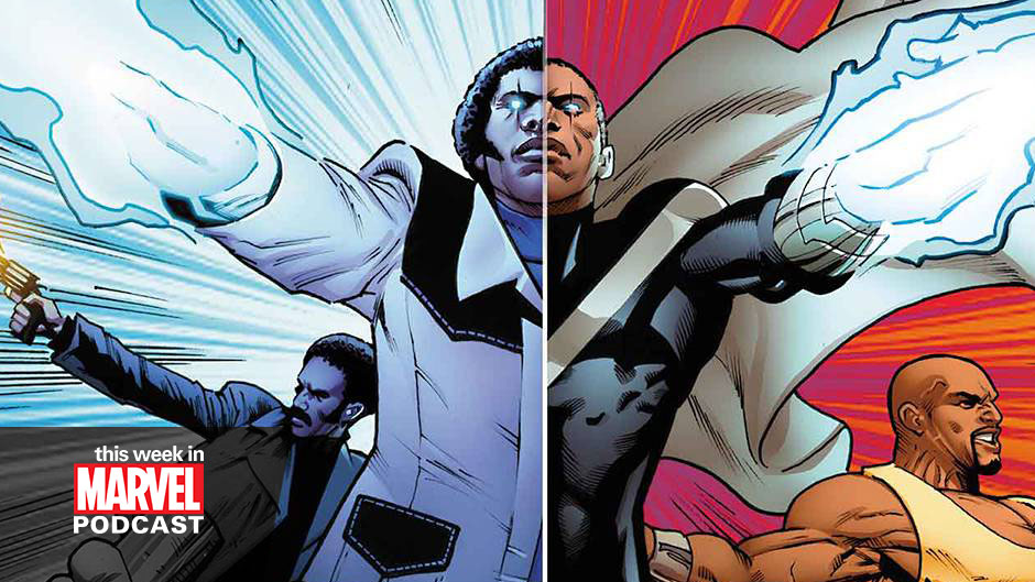 Открытки с Синим Чудом из комиксов Вселенной Марвел скачать бесплатно.