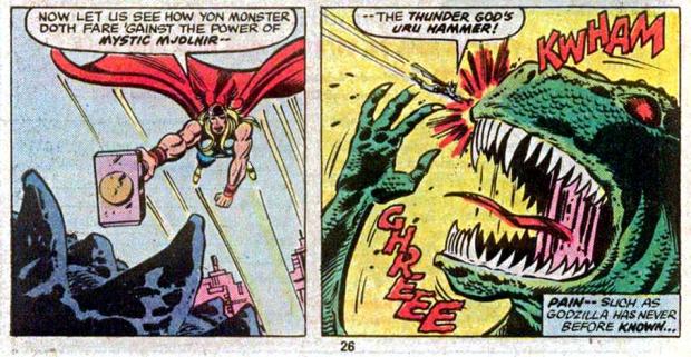 Открытки с Годзиллойиз комиксов Вселенной Марвел скачать бесплатно.