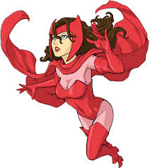 Открытки с Алой Ведьмой из комиксов Вселенной Марвел скачать.