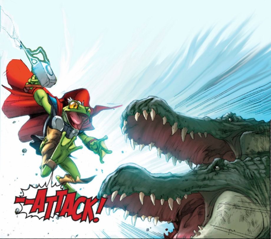 Открытки с Трогом лягушкой супергероем из комиксов от Марвел.