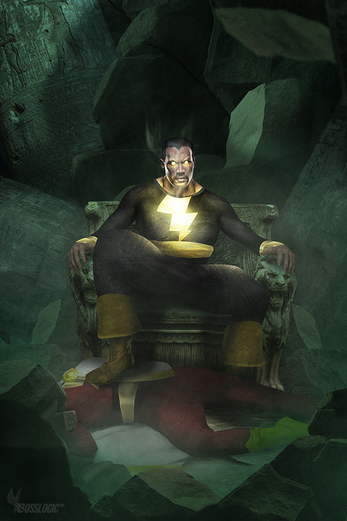 Открытки с Черным Адамом скачать бесплатно. Открытки с Черным Адамом онлайн.