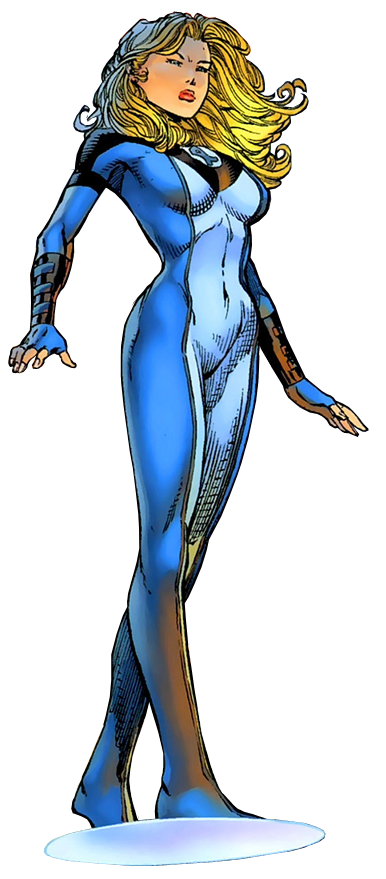 Открытки с Женщиной Невидимкой из Фантастической Четверки Марвел.